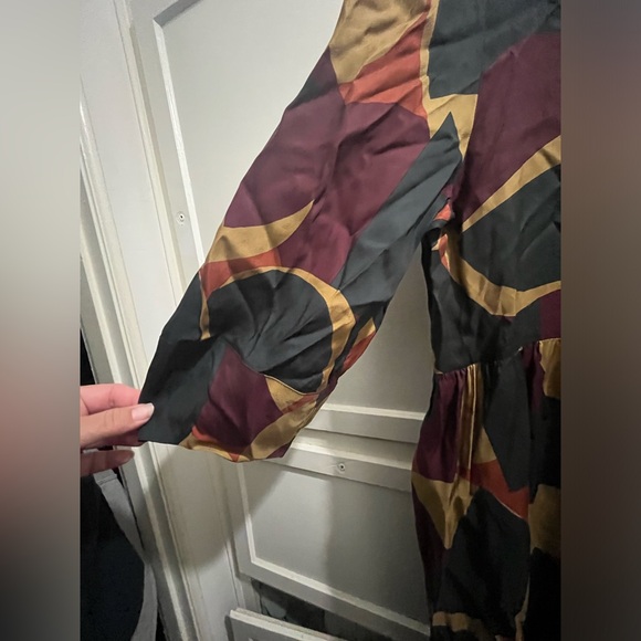 TOAST London geo print cup to blend dress size 18 - Picture 7 of 16